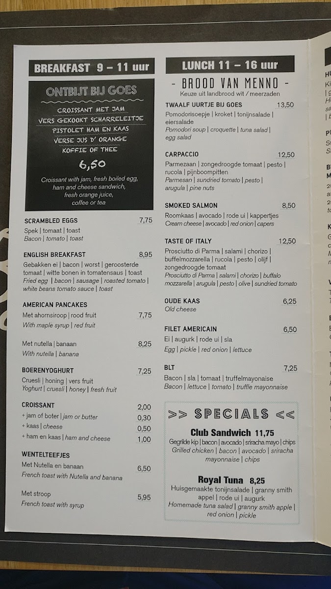 Menu Bij Goes Food & Drinks En More-10